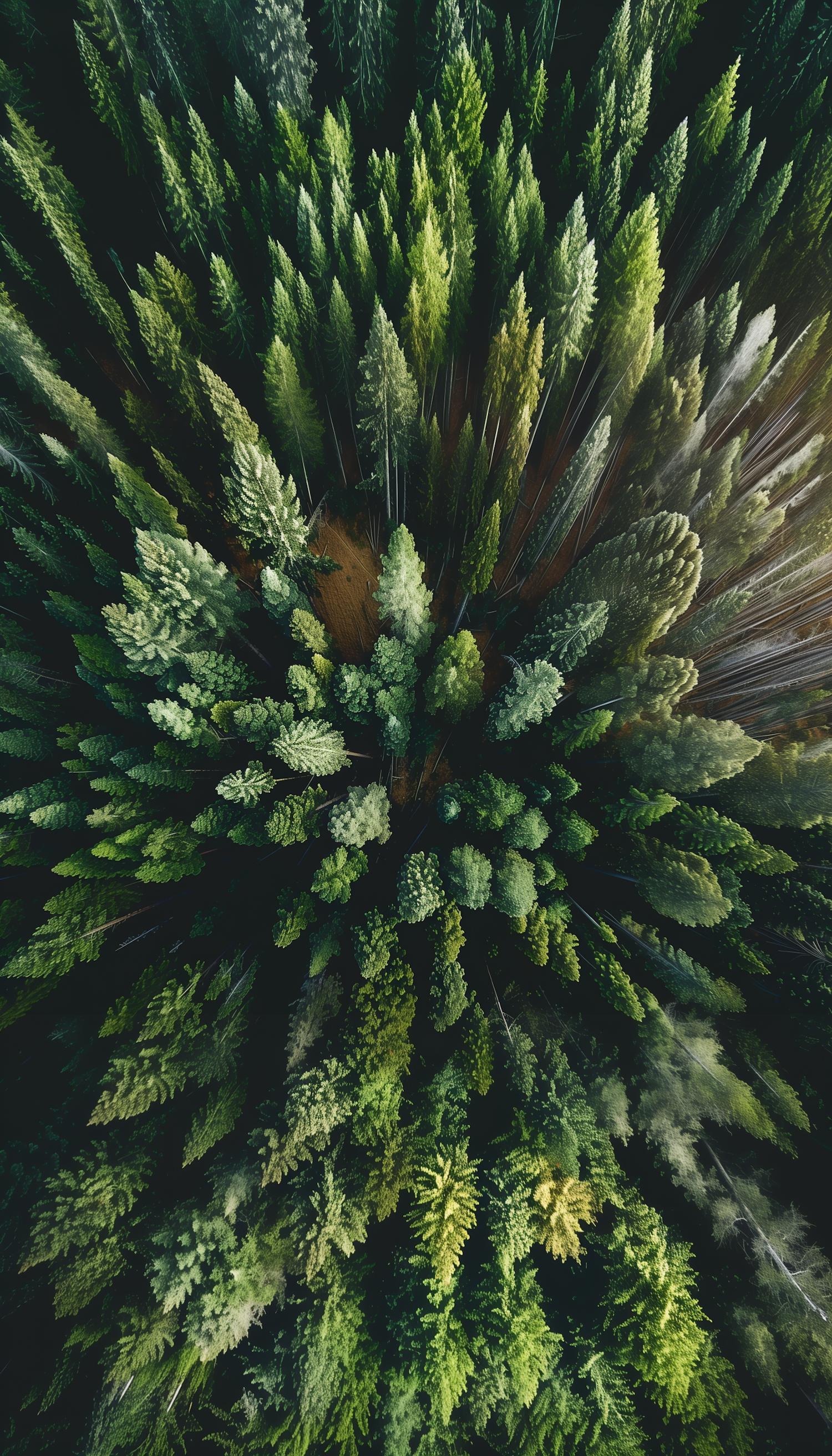 Aerial View of Dense Forest