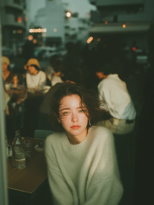 Cafe Portrait Serenity