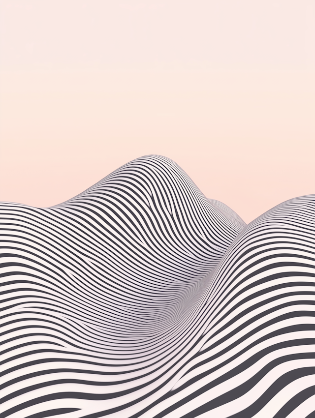 Surreal Striped Landscape