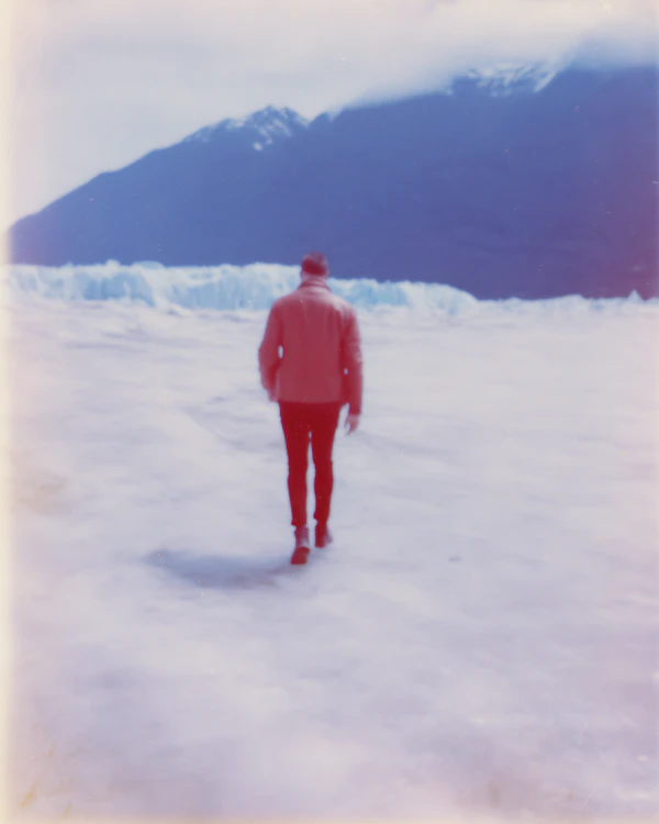 Explorer on Icy Terrain