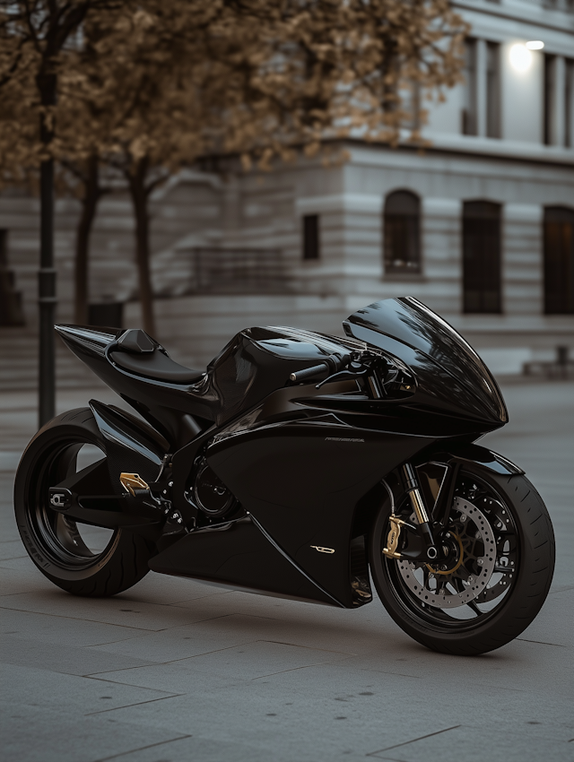 Futuristic Black Bike