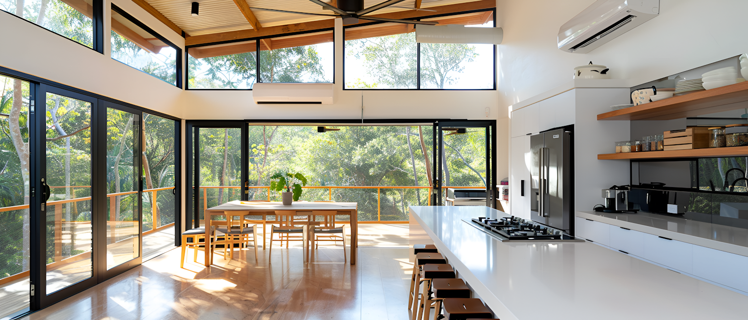 Modern Kitchen and Dining Area