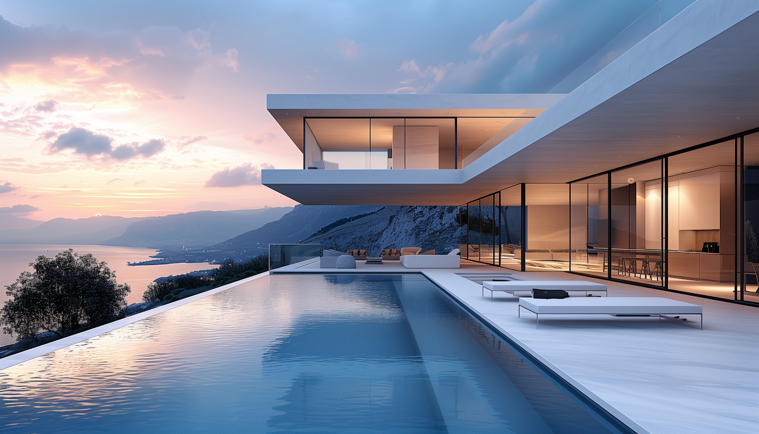 Luxurious House with Infinity Pool at Sunrise/Sunset