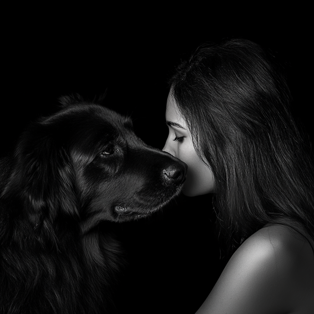 Intimate Black and White Portrait