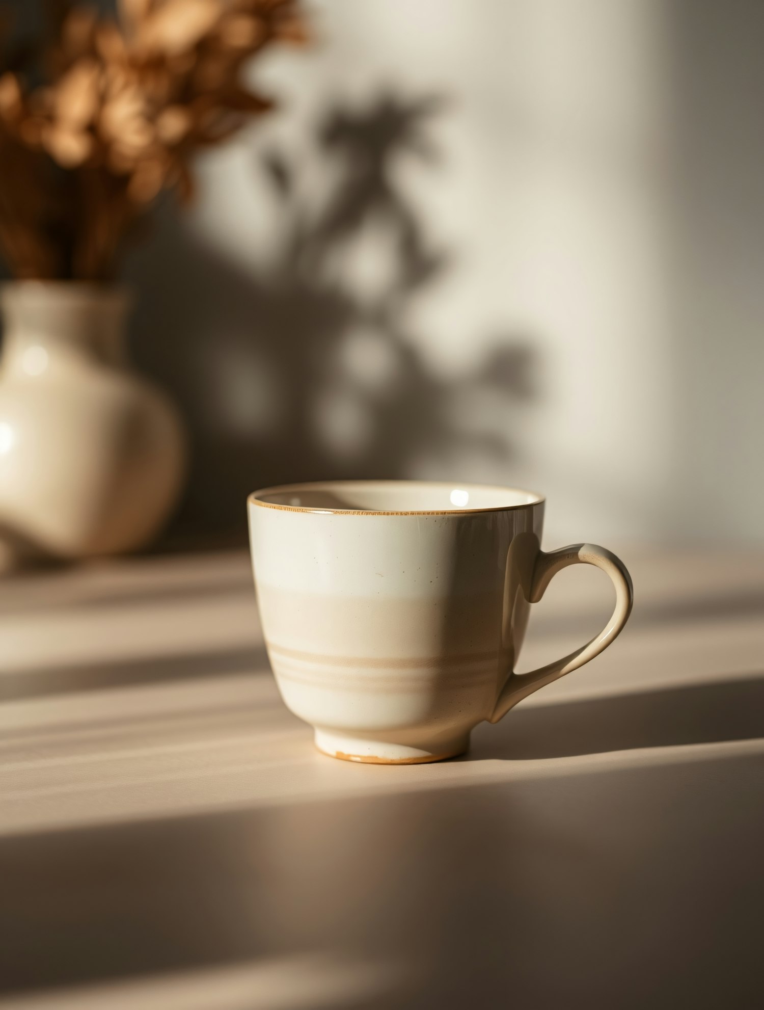 Ceramic Cup in Warm Light