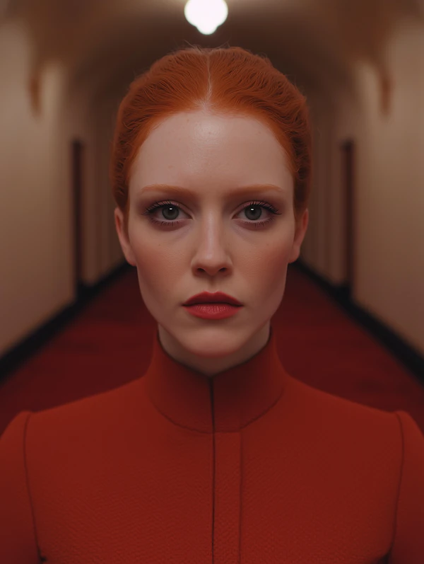 Elegant Red Portrait