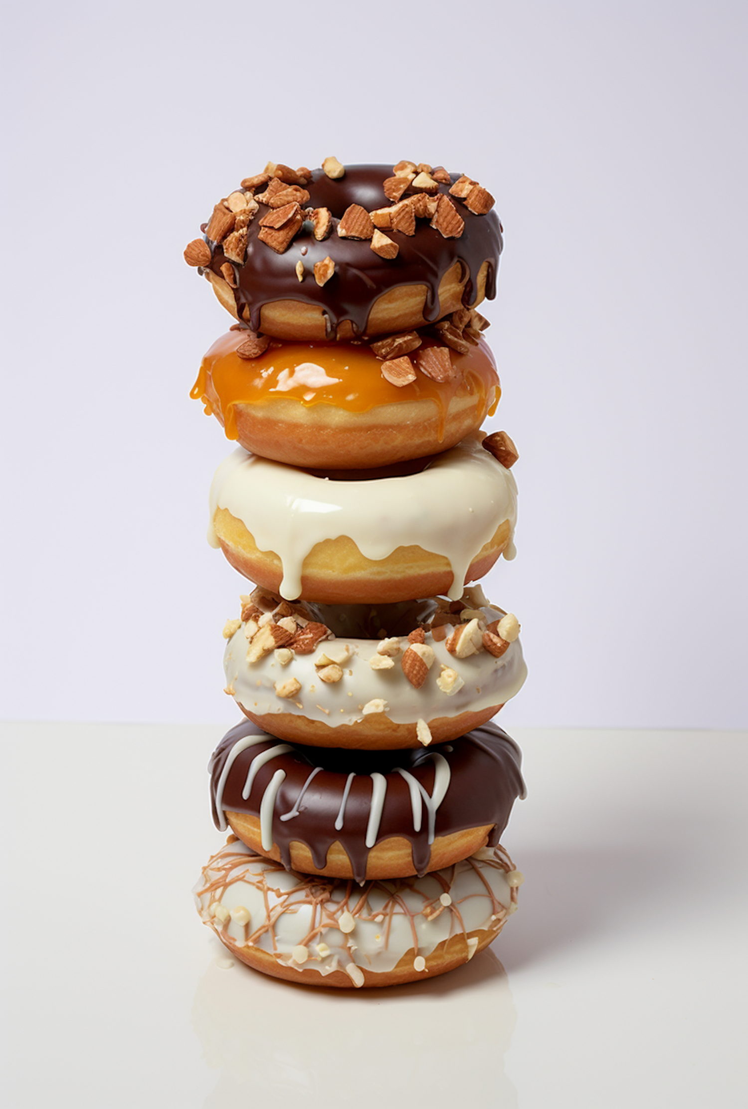 Decadent Five-Layer Gourmet Doughnut Stack