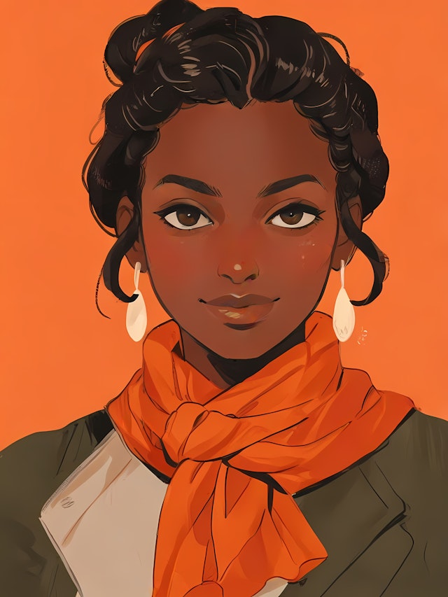 Woman with Orange Scarf