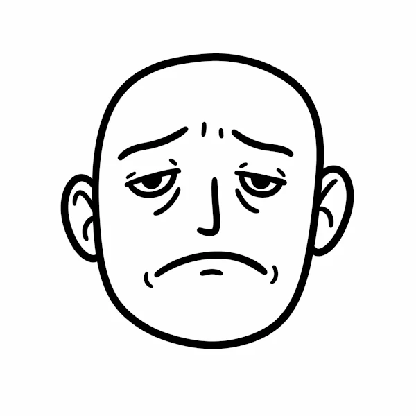 Minimalist Sad Face