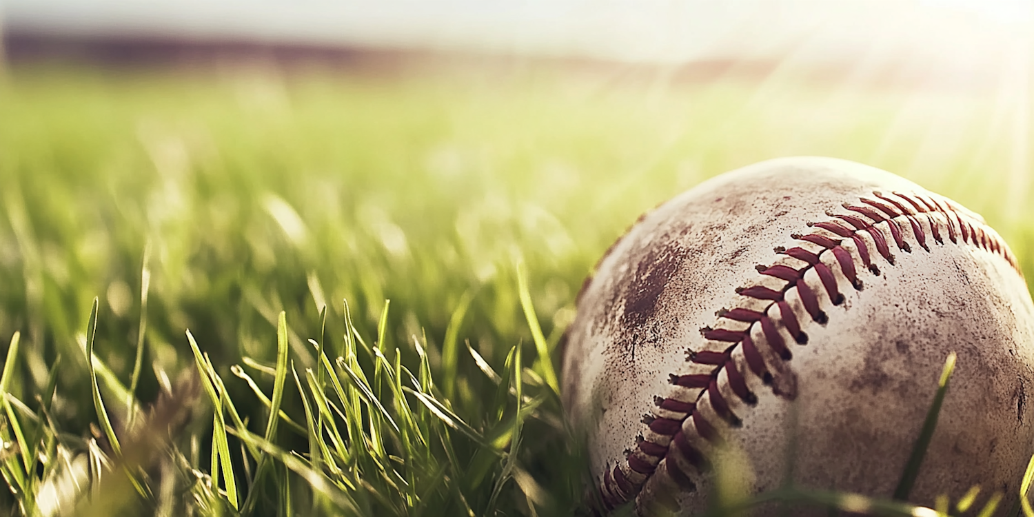 Baseball on Green Field