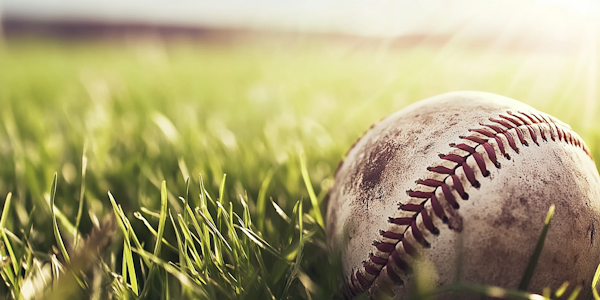 Baseball on Green Field