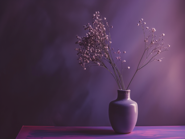 Elegant Vase with Dried Flowers