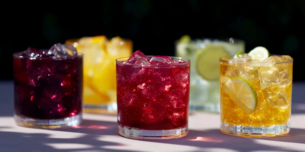 Colorful Beverages Display