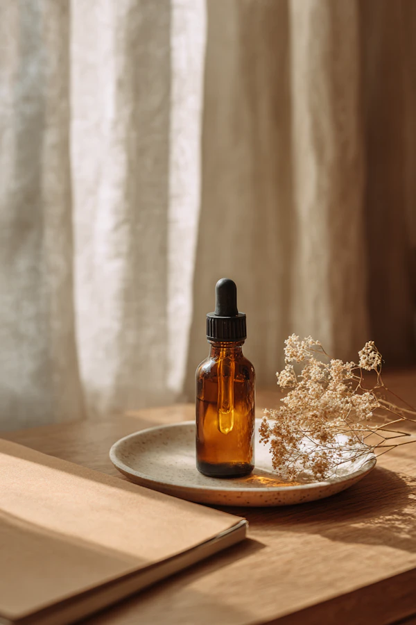 Amber Bottle Still Life