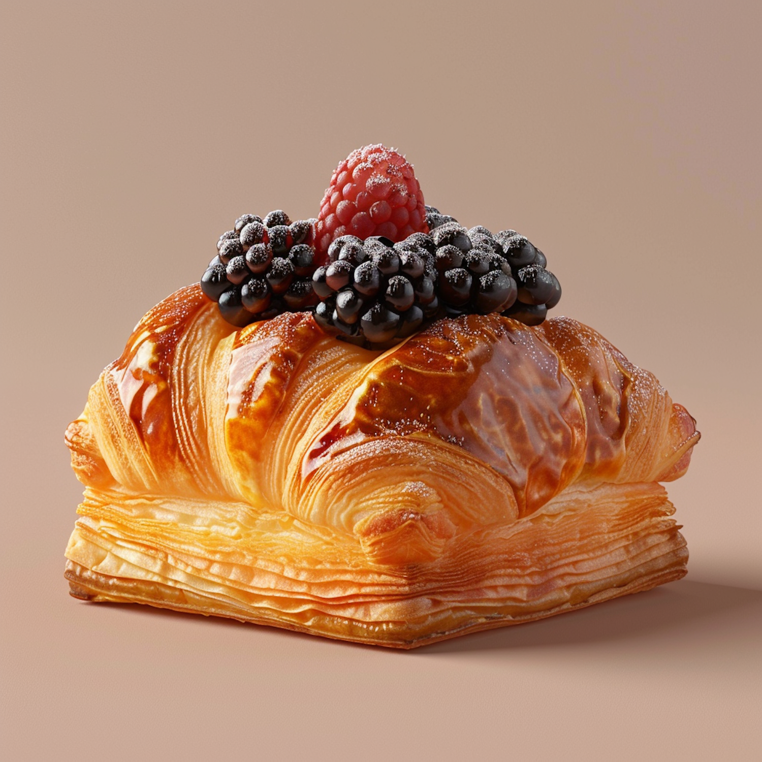 Fresh Croissant with Berries