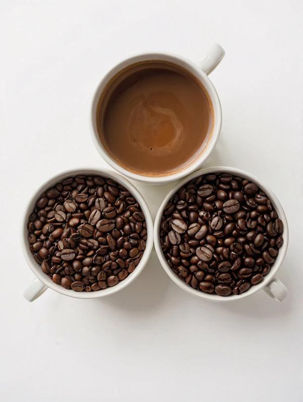 Coffee Cups and Beans