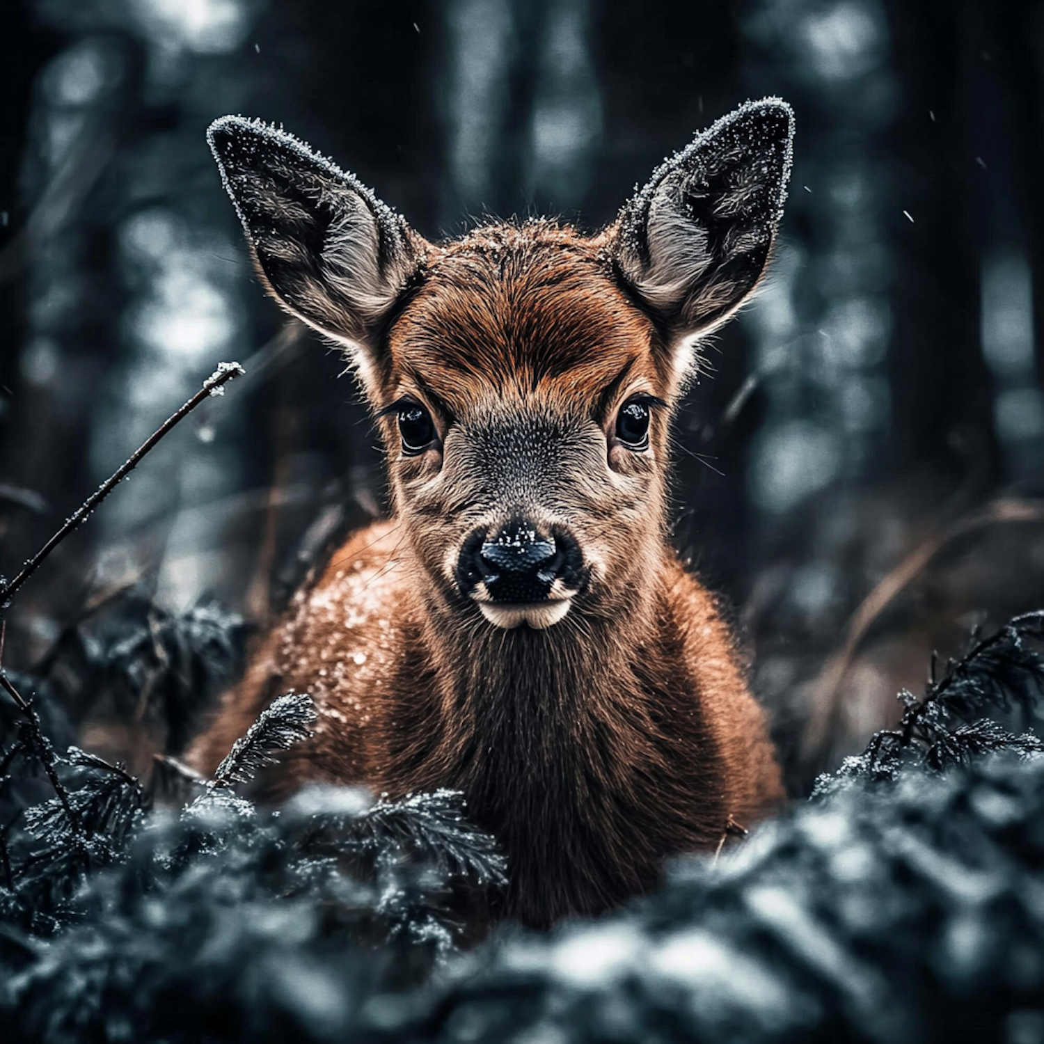 Young Deer in Winter