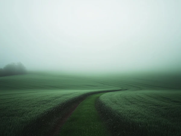 Misty Green Landscape