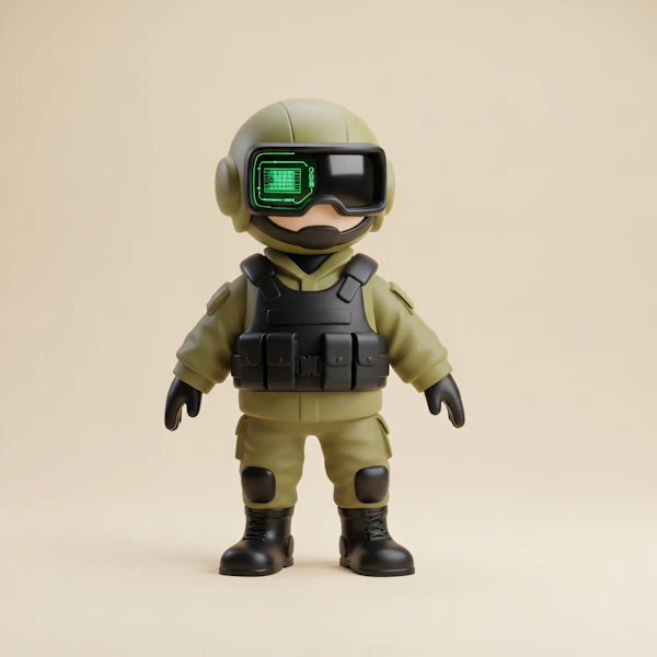 Futuristic Soldier Render