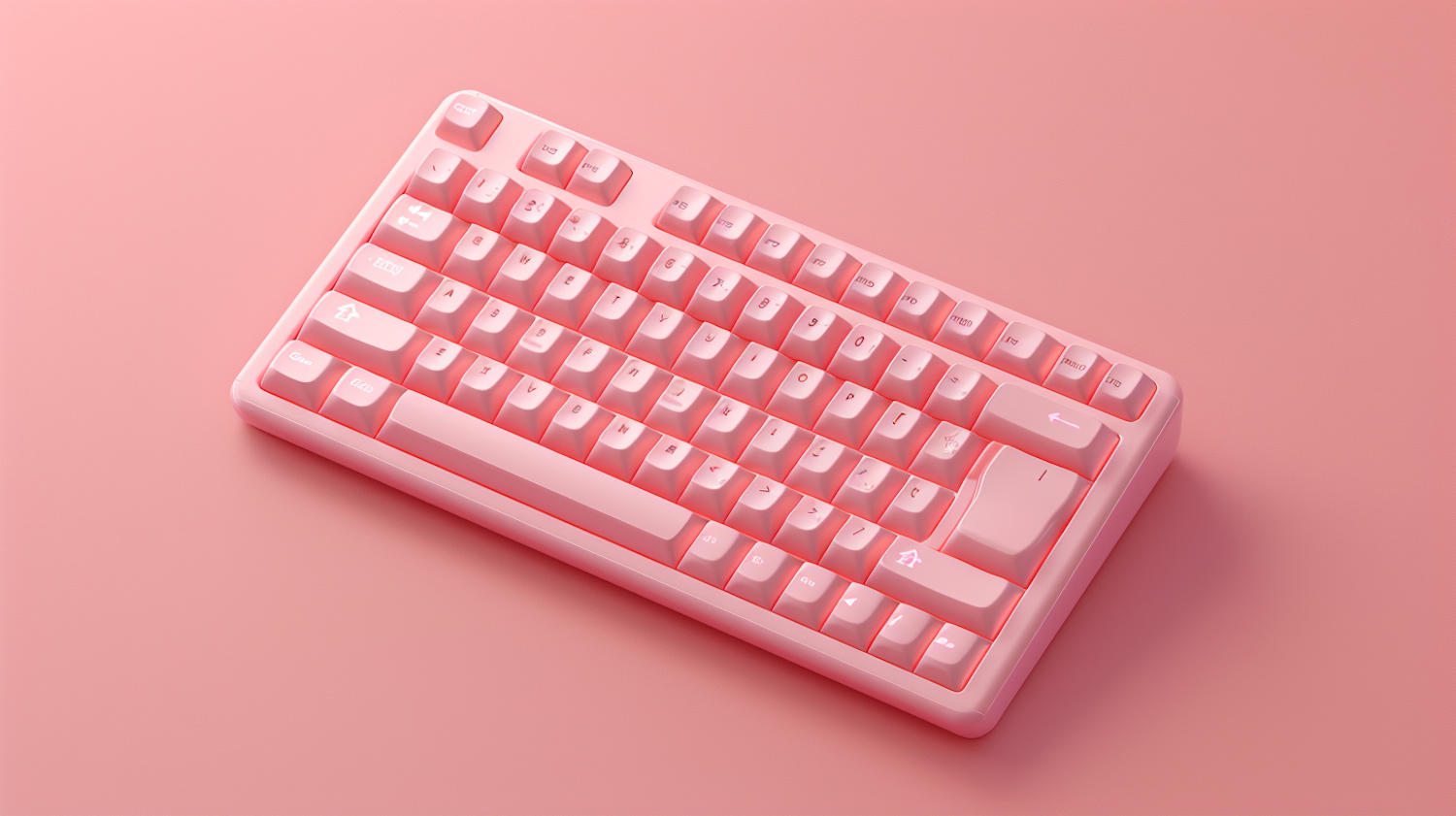 Modern Pink Mechanical Keyboard