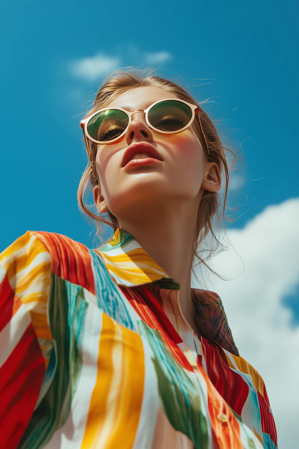 Woman Against Blue Sky