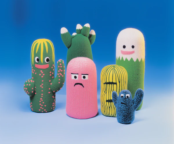 Colorful Knitted Characters