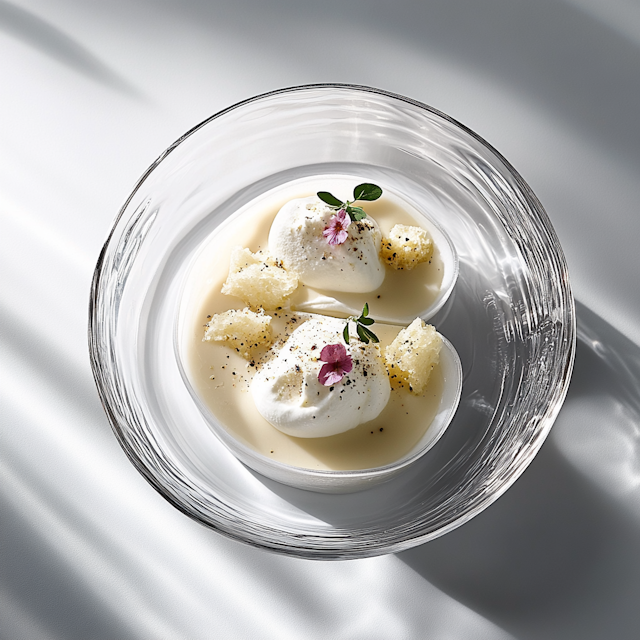 Elegant Dessert in Glass Bowl