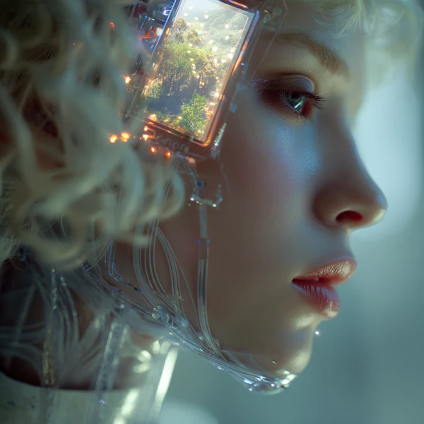 Futuristic Profile Portrait