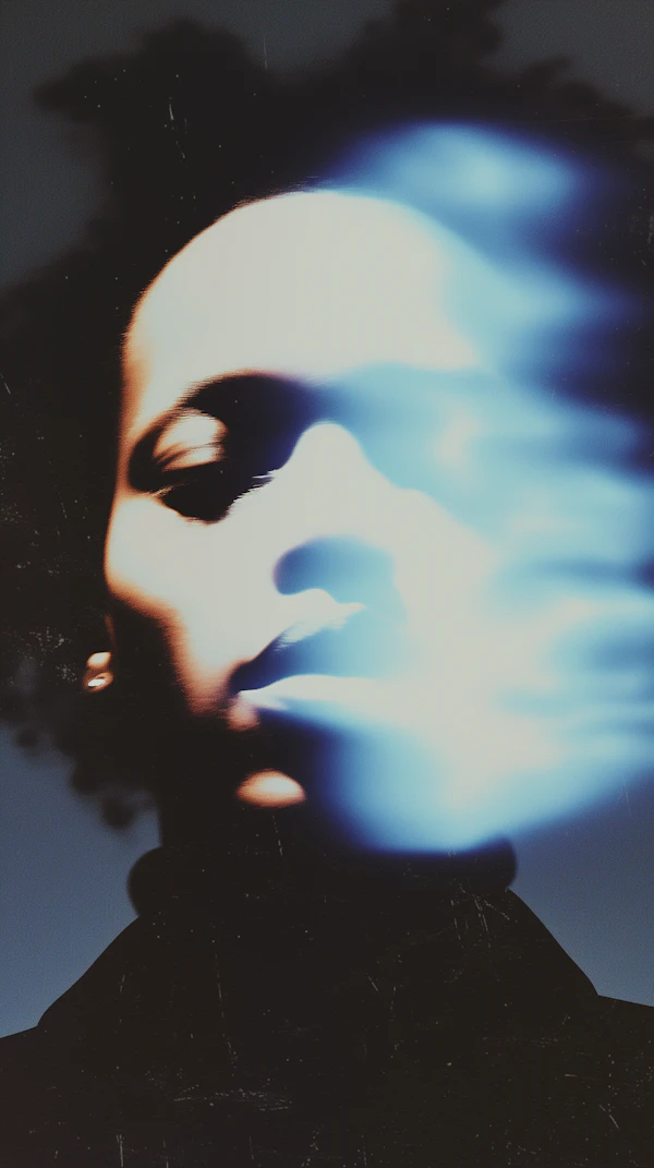 Surreal Blue Portrait