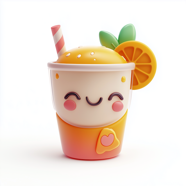 Cheerful Cup Character