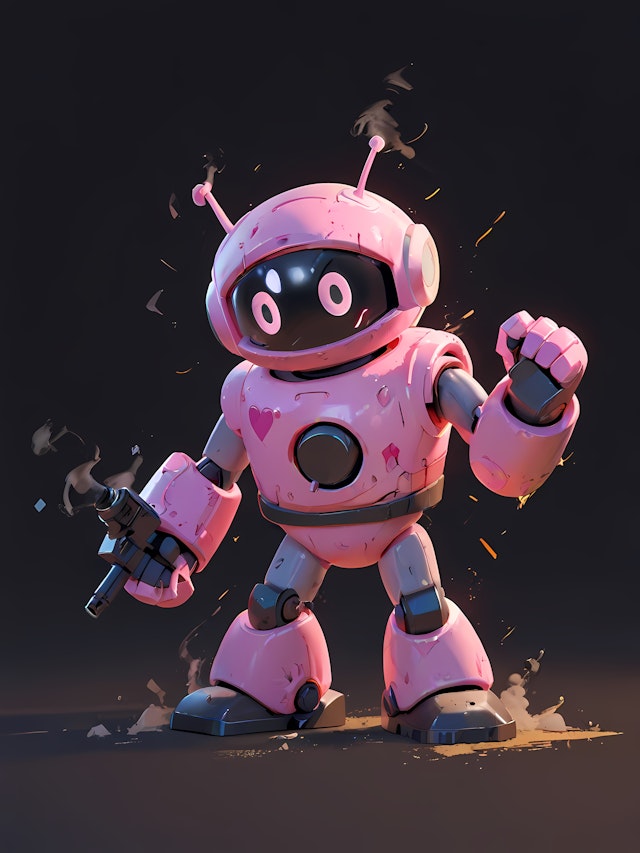 Pink Robot in Action