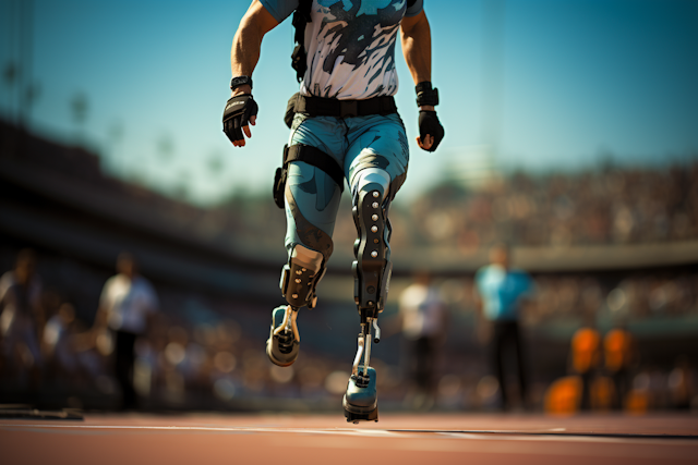 Resilience in Motion: Sunlit Stride with Prosthetic Harmony