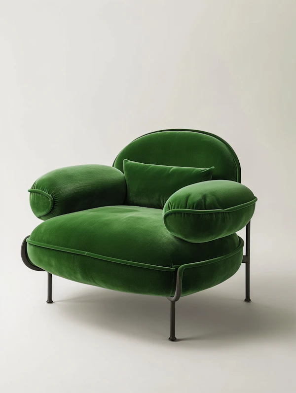 Luxurious Green Armchair