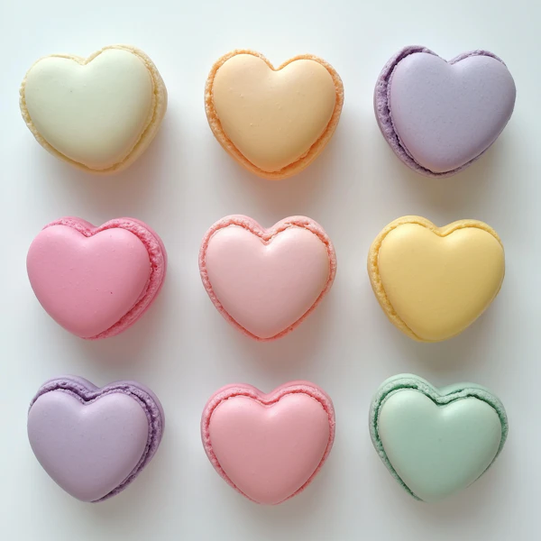 Heart-Shaped Macarons