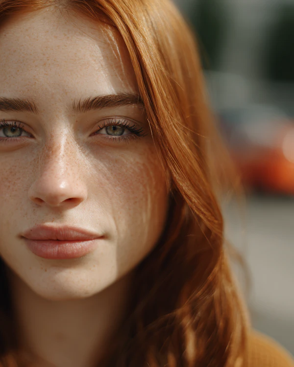 Freckled Redhead Portrait