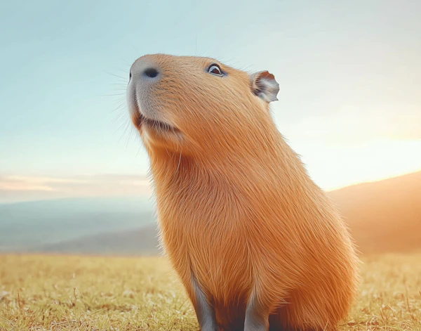 Capybara at Sunset