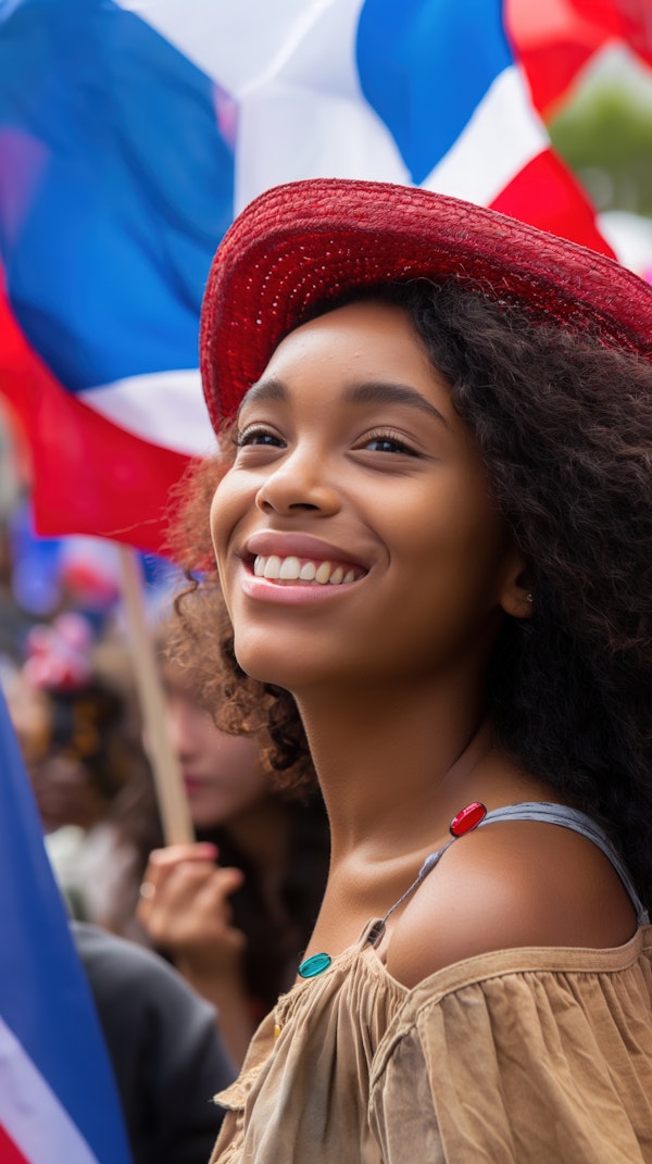 Joyful Woman at a Celebration