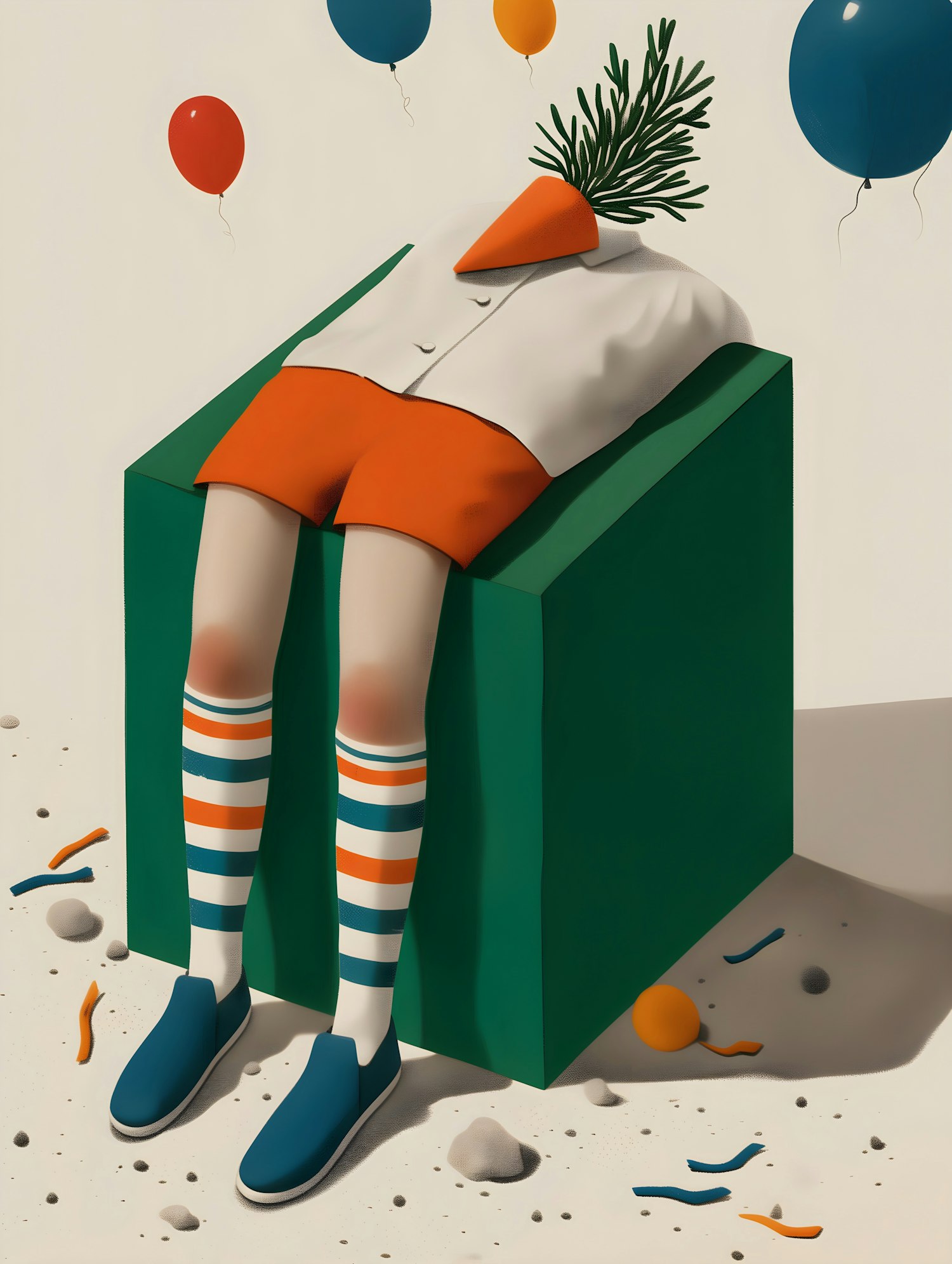 Surreal Carrot Figure