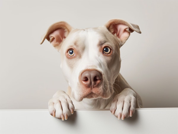 Heterochromia Pit Bull Portrait