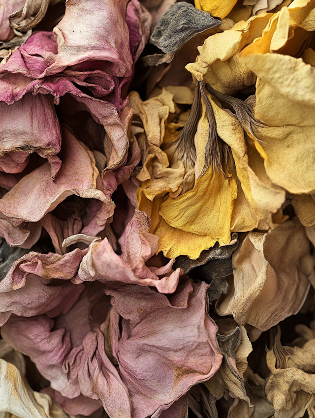 Close-up of Dried Flower Petals