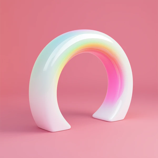 Pastel Rainbow Sculpture