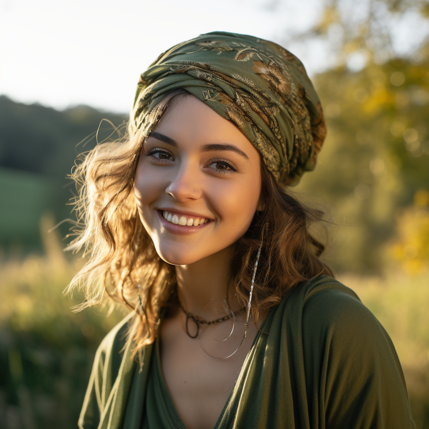 Serene Woman in Nature