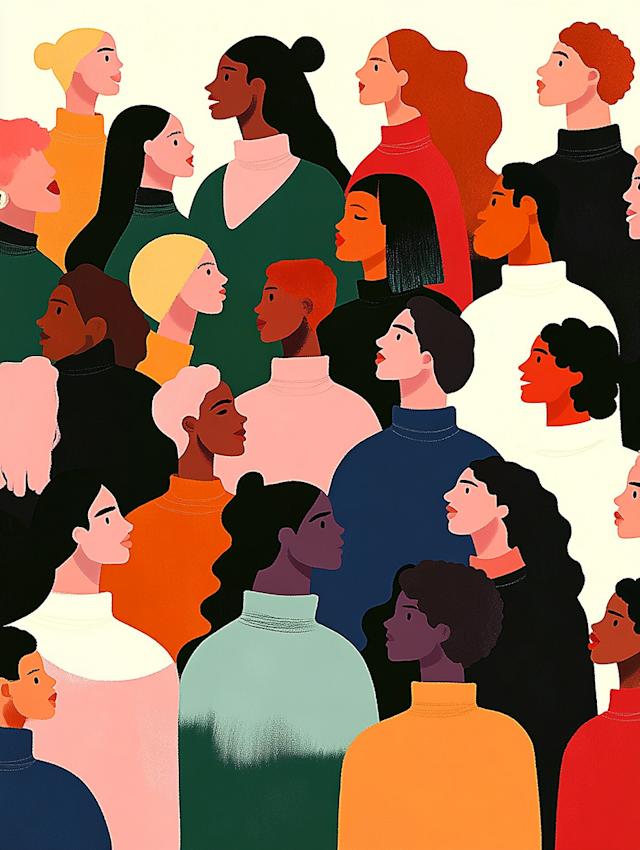 Diverse Group of Illustrated Human Figures