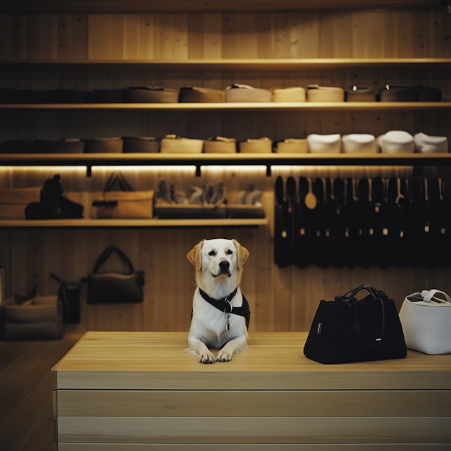 Dog in Retail Store