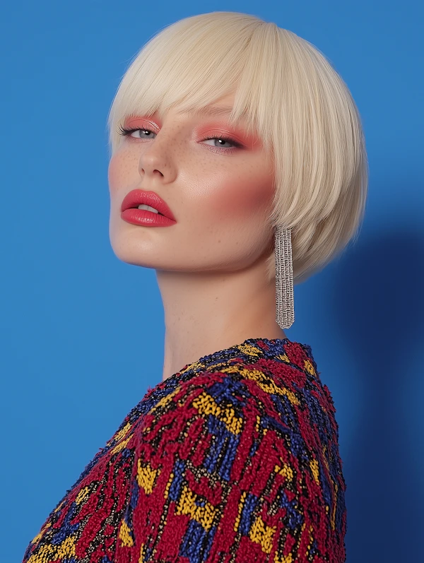 Striking Portrait with Bold Fashion