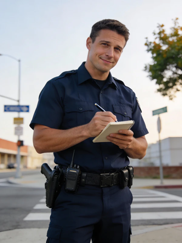 Police Officer Writing
