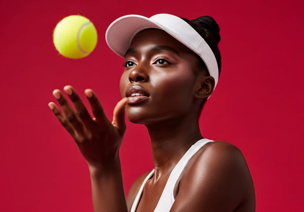 Focused Tennis Player