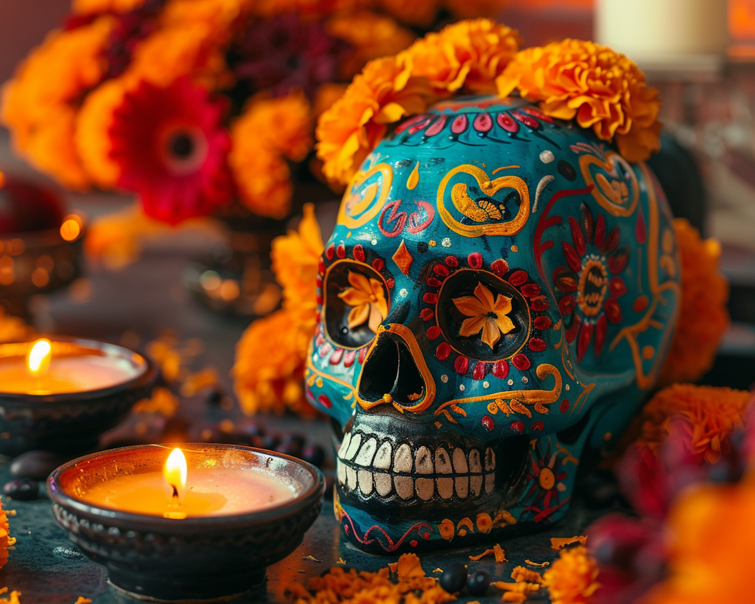 Day of the Dead Celebration Skull