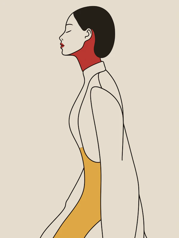 Stylized Human Profile Illustration