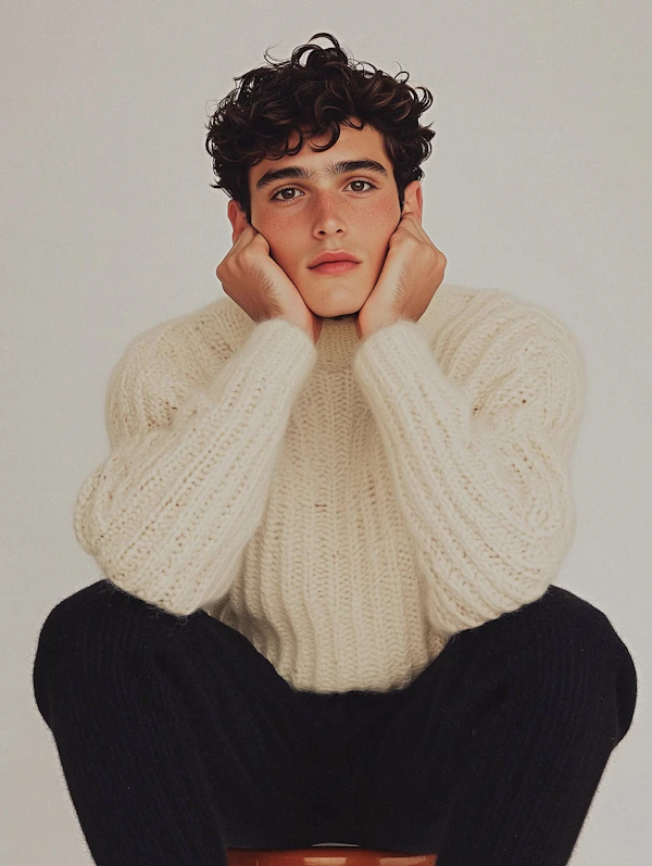 Contemplative Young Man